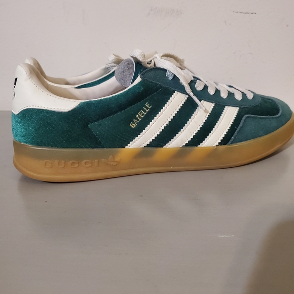 adidas × Gucci Other - Gucci × Adidas Gazelle Green and White Men's Shoes Size 9.5